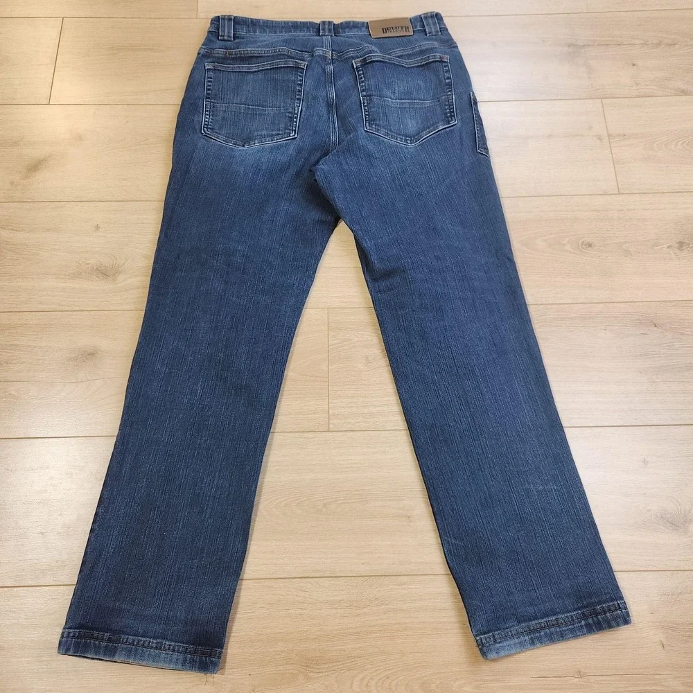 Duluth Trading Co Jeans Mens 34x32 Blue Ballroom Double Flex Relaxed Stretch